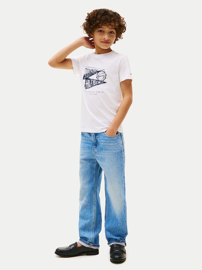 Tommy Hilfiger Tommy Hilfiger Camiseta Graphic KB0KB09719 Blanco Regular Fit
