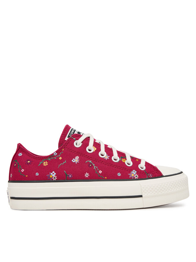 Converse Bambas Converse Chuck Taylor All Star Lift Platform Embroidered Floral Patchwork A15535C Guinda/burdeos