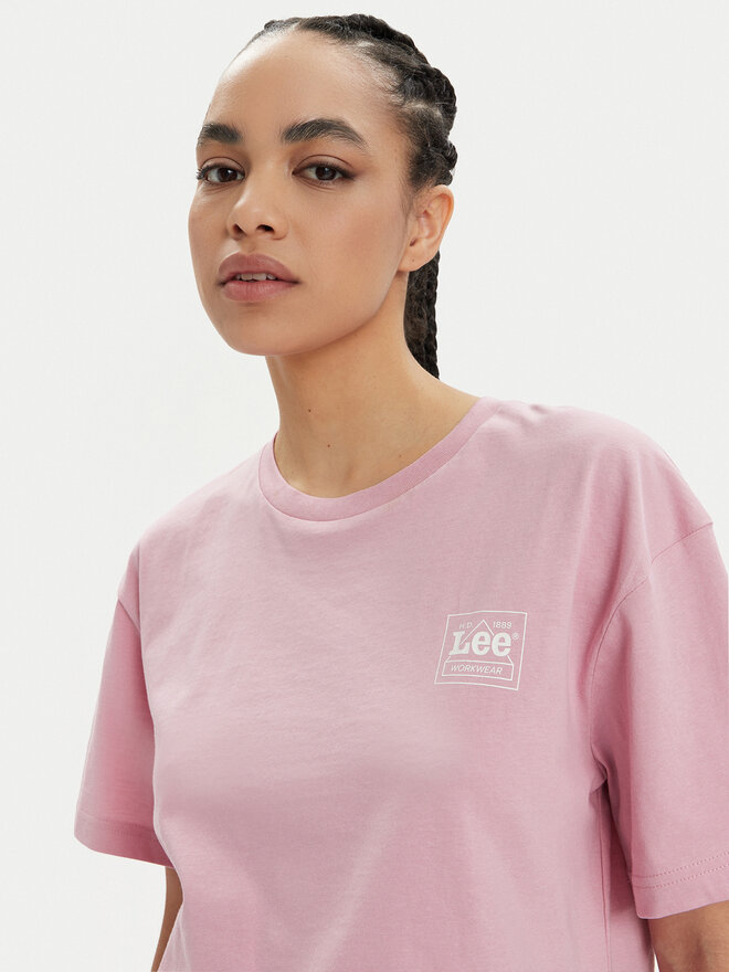 Lee Lee Camiseta 112350207 Rosa Relaxed Fit