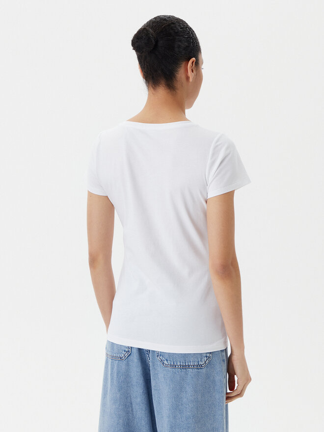 Liu Jo Beachwear Liu Jo Beachwear T-Shirt VA5154 JS003 Weiß Regular Fit