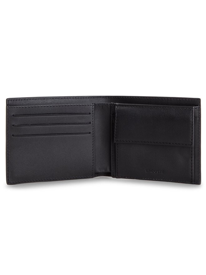 Lacoste Велике Чоловіче Портмоне Lacoste M Billfold Coin NH1112FG Чорний