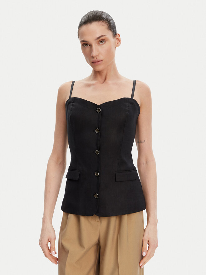 Guess Guess Top W5GH0L WH5L2 Črna Regular Fit