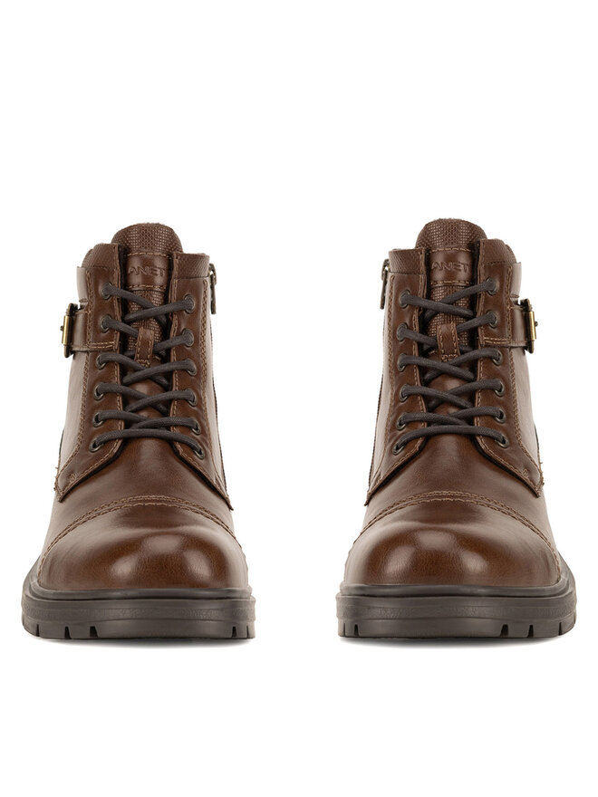 Lanetti Schnürschuhe Lanetti BENGAL-03 MBS Braun