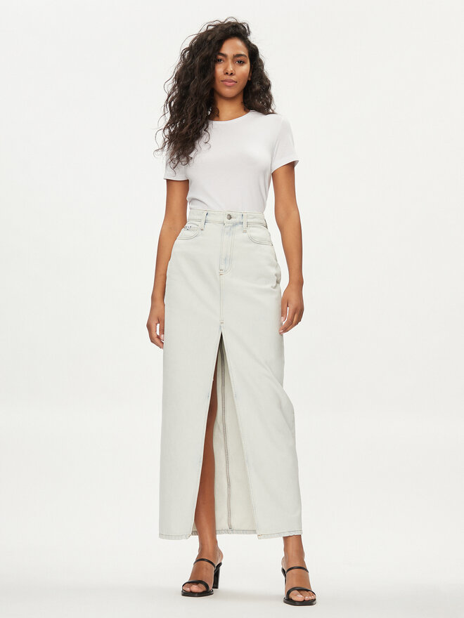 Pieces Pieces Marškinėliai Irene 17082526 Balta Slim Fit