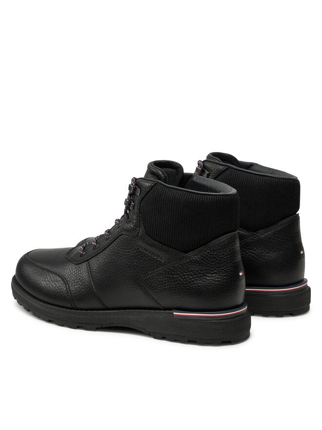 Tommy Hilfiger Polacchine Tommy Hilfiger Corporate Warm Outdoor Lth Boot FM0FM05148 Nero