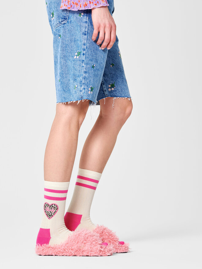 Happy Socks Чорапи дълги дамски Happy Socks BAY01-1700 Бежов