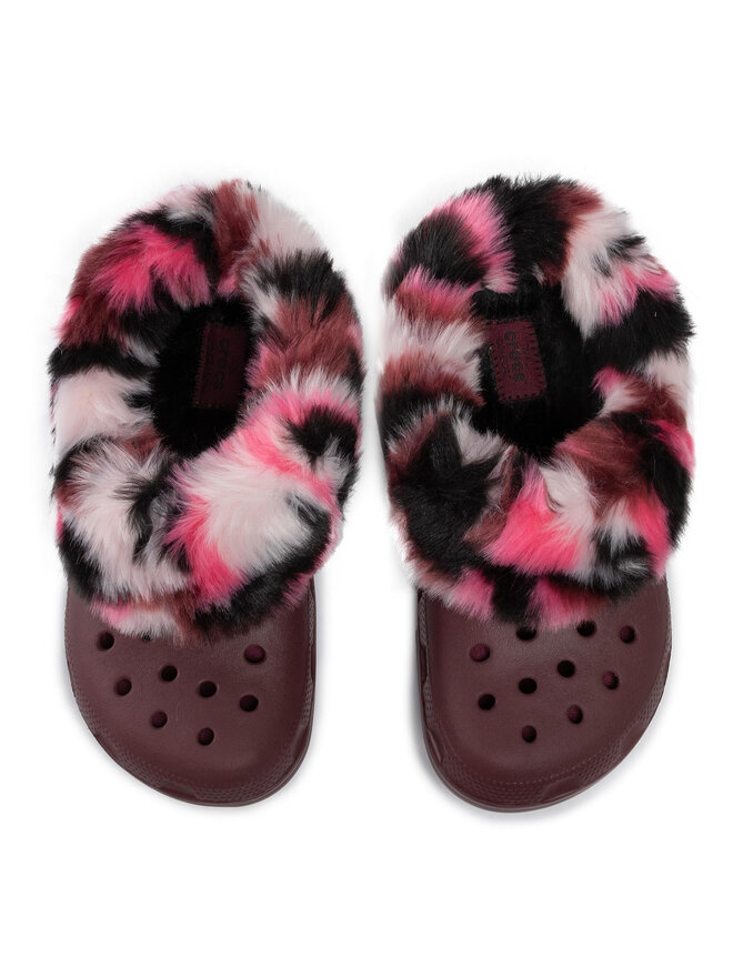 Crocs Pantuflas Crocs Classic Mammoth So Luxe Clog 205841 Guinda/burdeos