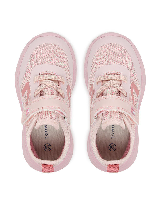 Tommy Hilfiger Сникърси Tommy Hilfiger Low Cut Lace-Up/Velcro Sneaker T1A9-33990-1843 M Розов