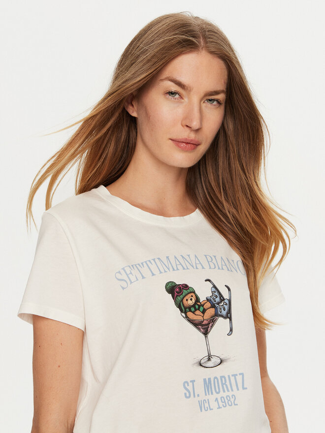 ViCOLO ViCOLO T-shirt RS0056 Écru Regular Fit