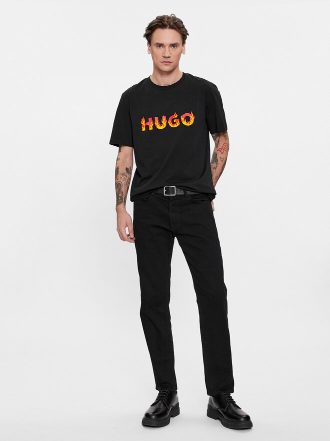 HUGO Hugo T-Shirt Danda 50504542 Μαύρο Regular Fit