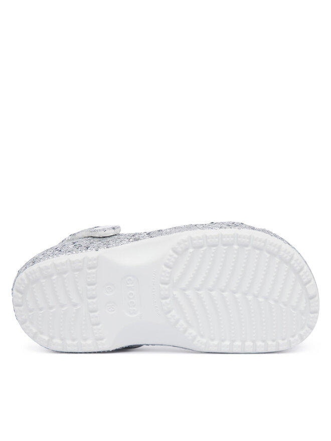 Crocs Pantoletten Crocs Classic Dazzle Glitter Clog K 213915 Silberfarben