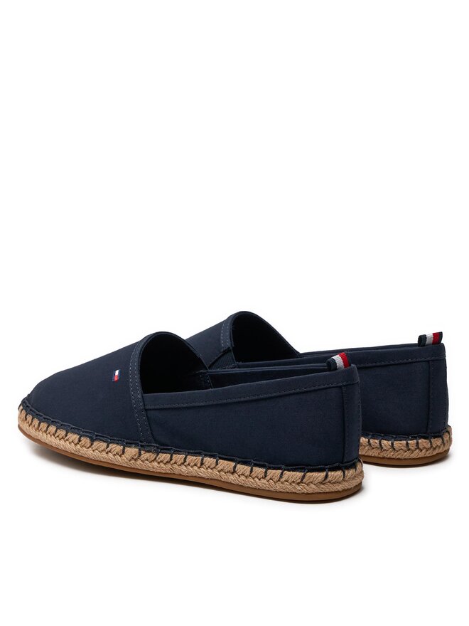 Tommy Hilfiger Espadrilles Tommy Hilfiger Basic Tommy Flat Espadrille FW0FW06497 Dunkelblau