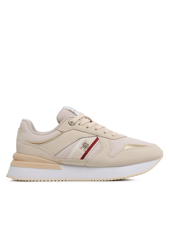 Sneakers Tommy Hilfiger Corp Webbing Runner Gold FW0FW07383 Beige chaussures