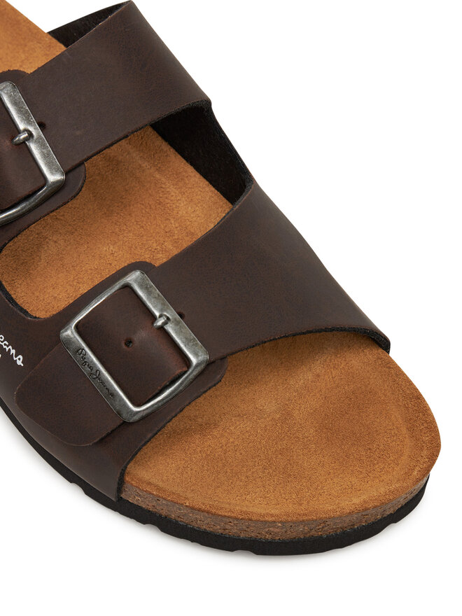 Pepe Jeans Klapki Pepe Jeans PMS90108 Brązowy