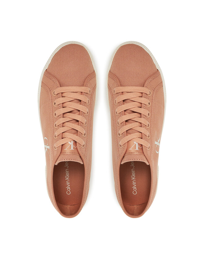 Calvin Klein Jeans Πάνινα παπούτσια Calvin Klein Jeans Ess Vulc Low Cv Mg Wn YW0YW01762 Κοραλλί