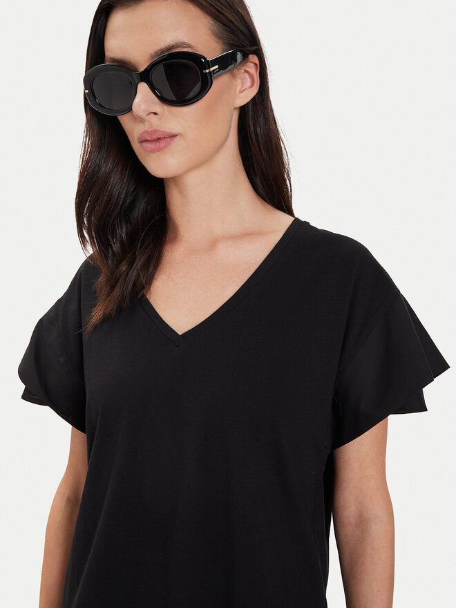 Sisley Sisley T-Shirt 3AIRL400M Μαύρο Regular Fit