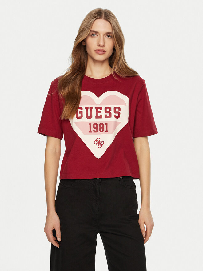 Guess Guess Marškinėliai V5RI01 I3Z14 Smėlio Regular Fit