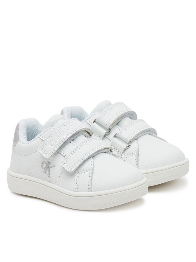 Calvin Klein Jeans Sneakersy Calvin Klein Jeans Low Cut VelCro V1A9-82007-1355X Bílá