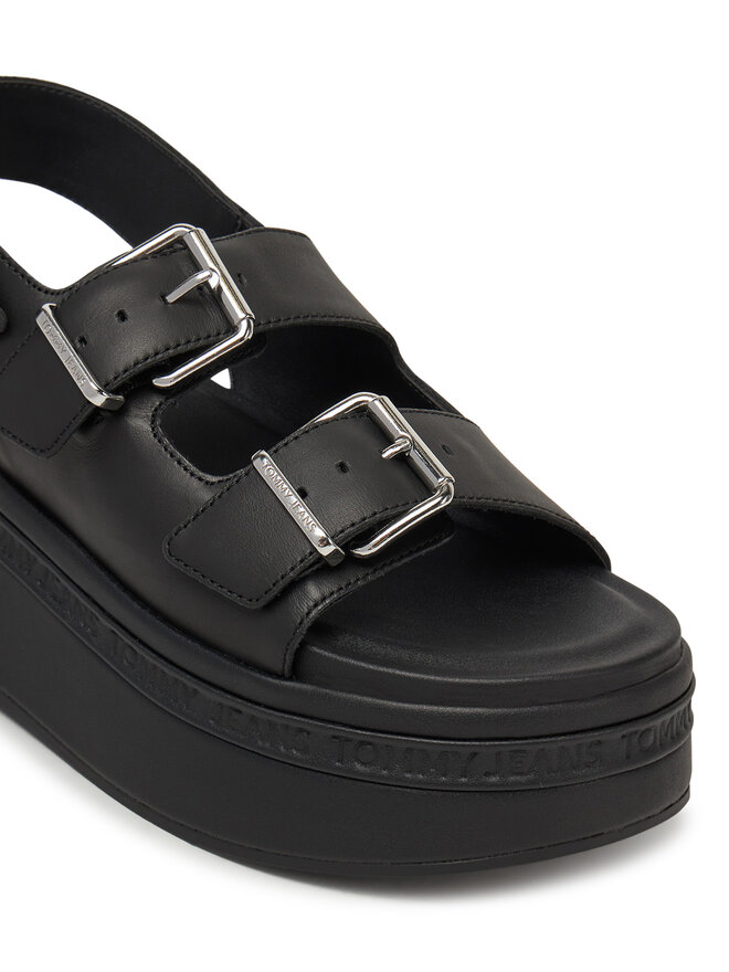 Tommy Jeans Sandalen Tommy Jeans Tjw Wedge Sandal EN0EN02774 Schwarz