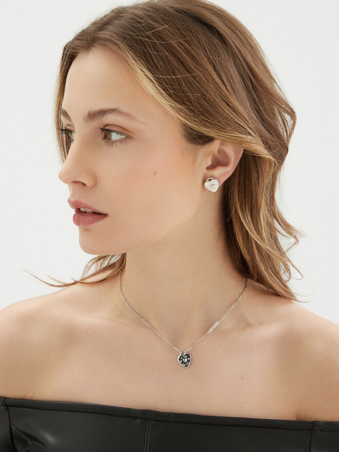 Guess Náušnice Guess JUBE05 058JW Strieborná
