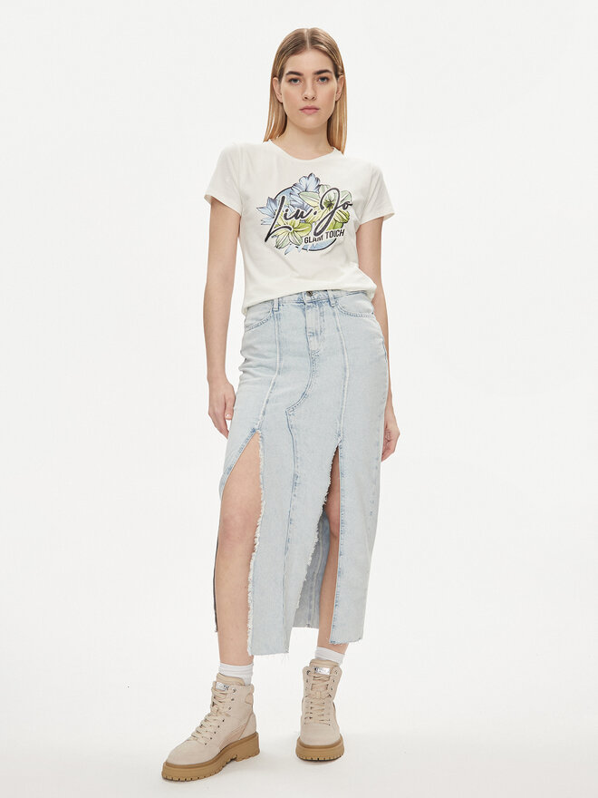 Liu Jo Sport Liu Jo Sport Marškinėliai TA4202 JS003 Écru Regular Fit