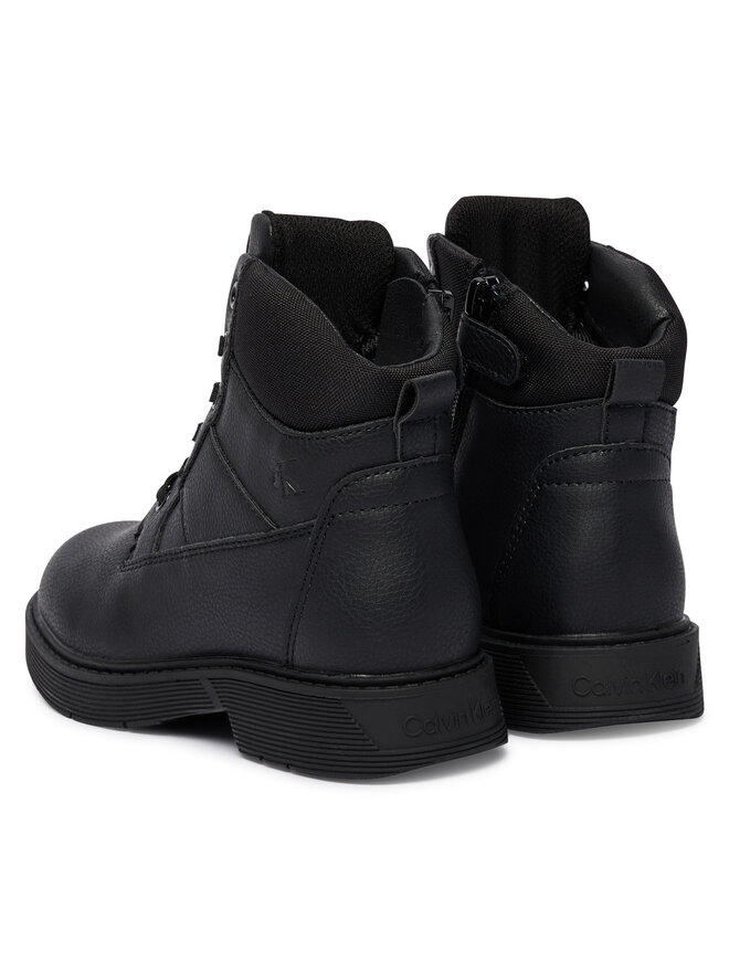 Calvin Klein Botines planos Calvin Klein Lace-Up Bootie V3X5-83187-1695 S Negro