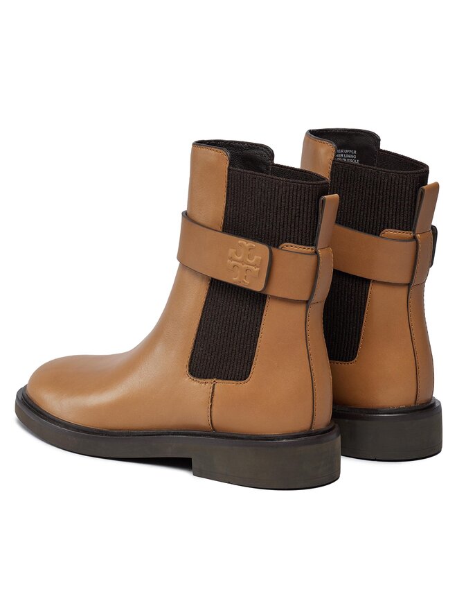 Tory Burch Боти тип челси Tory Burch Double T Chelsea Boot 152831 Бежов