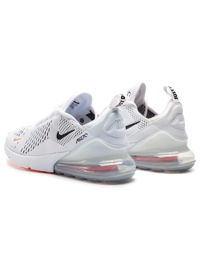 Nike air max 270 men's white black total orange shop