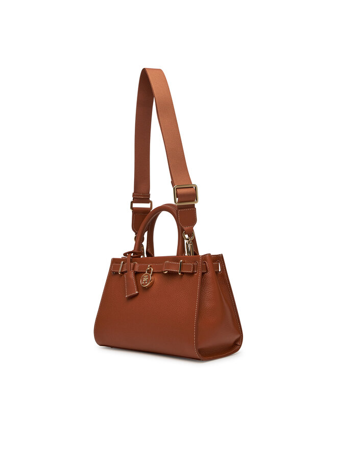 Tommy Hilfiger Táska Tommy Hilfiger American Icon Mini Tote Leather AW0AW17188 Barna