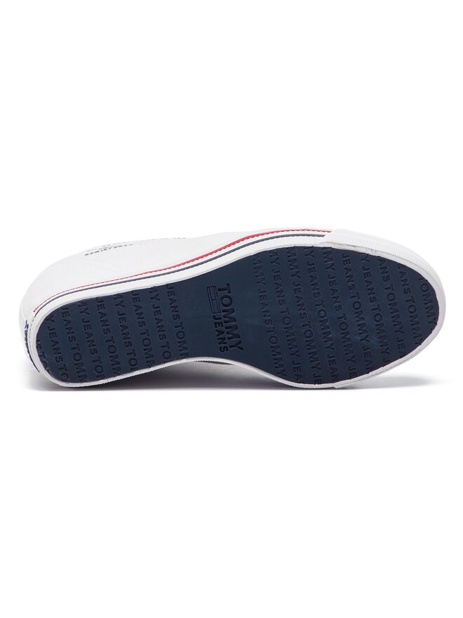 Sneakers Tommy Jeans Wedge Casual Sneaker EN0EN00543 WeiB eschuhe