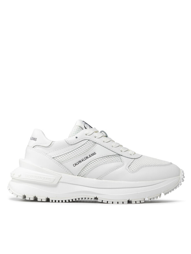 Calvin Klein Jeans Αθλητικά Calvin Klein Jeans Runner Laceup Sneaker Snap Wn YW0YW00467 Λευκό