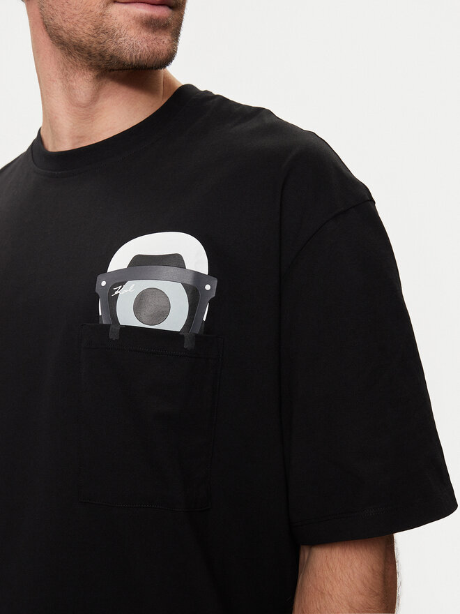 KARL LAGERFELD KARL LAGERFELD T-Shirt 755099 542270 Schwarz Regular Fit