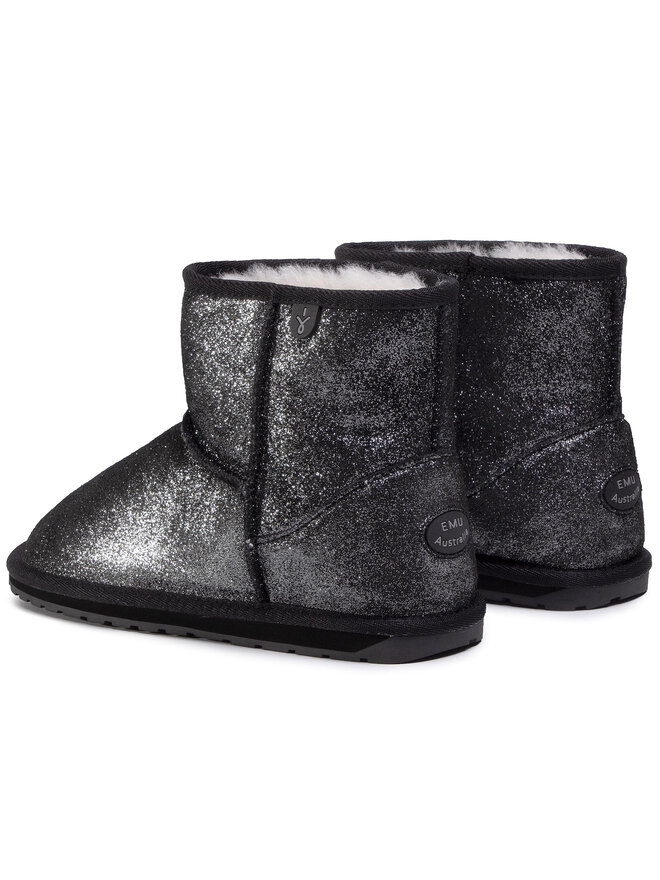 EMU Australia Cizme de zăpadă EMU Australia Wallaby Mini Metallic Teens T12358 Negru