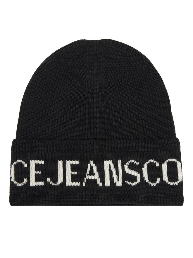 Versace Jeans Couture Шапкa Versace Jeans Couture Big Beanie 79YAZK40 Чорний