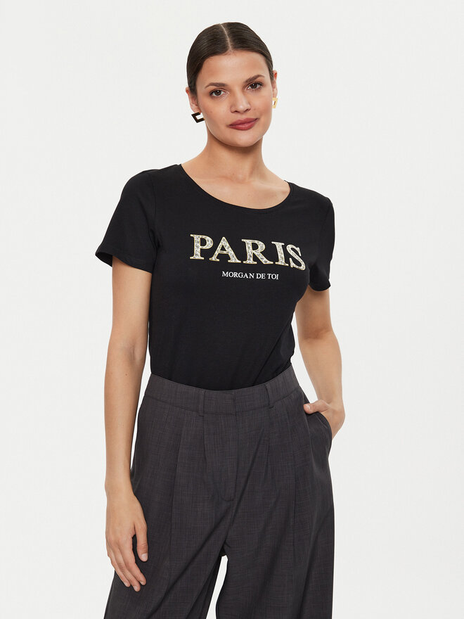 Morgan Morgan T-Shirt 241-DALILA Μαύρο Regular Fit