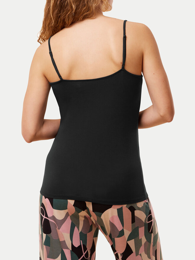 Triumph Triumph Μπλούζα πιτζάμας Aura Spotlight 10221405 Μαύρο Regular Fit