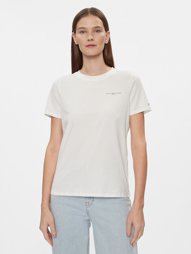 Tommy Hilfiger Tommy Hilfiger Marškinėliai 1985 WW0WW37877 Balta Regular Fit