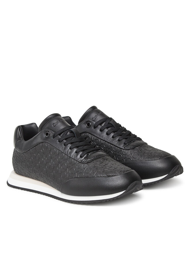Calvin Klein Сникърси Calvin Klein Runner Lace Up Mono Pu HW0HW02574 Черен