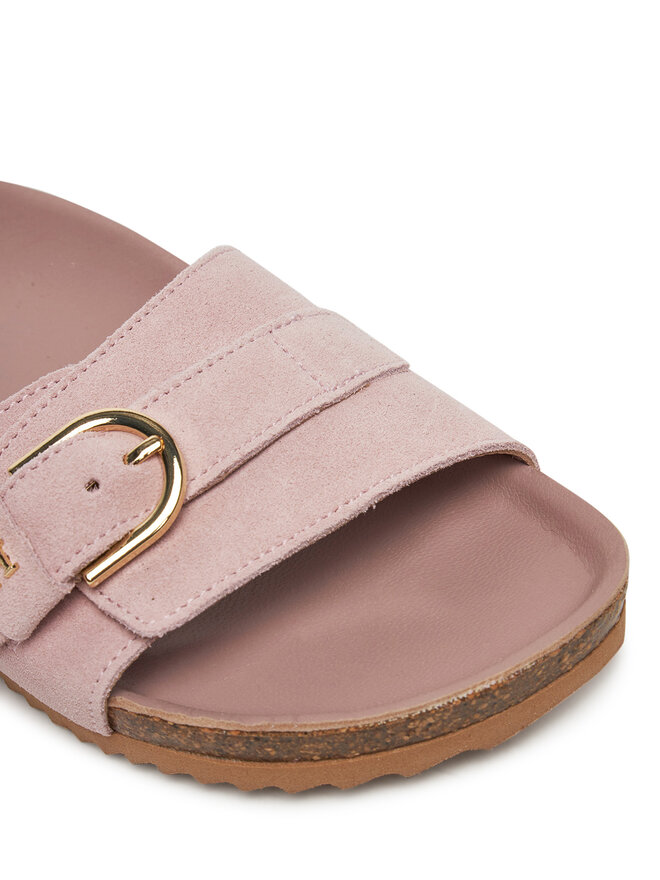 Tommy Hilfiger Чехли Tommy Hilfiger Soft Suede Adjustable Mule FW0FW08809 Розов
