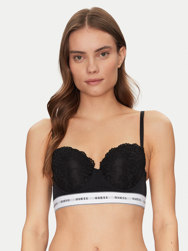 Guess Guess Sujetador balconette O2BC06 KBBT0 Negro