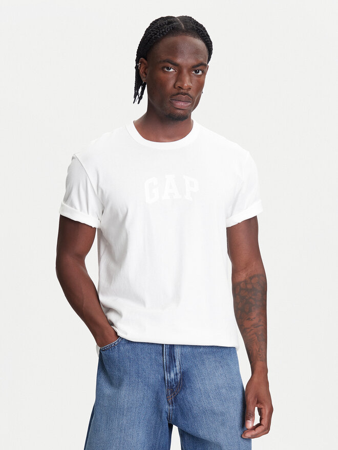 Gap Gap Marškinėliai 782369-01 Balta Regular Fit