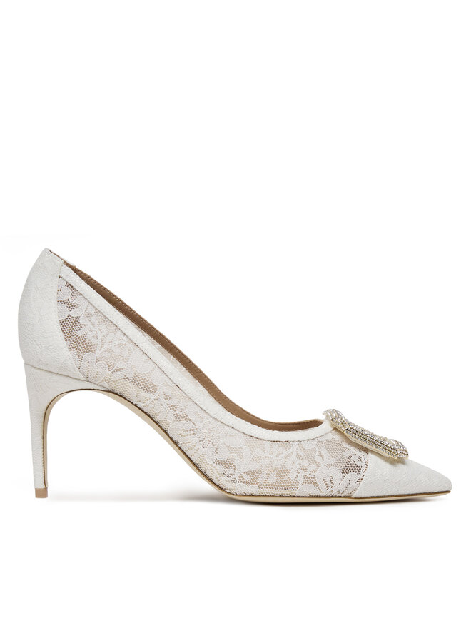 MALONE SOULIERS Pantofi cu toc subțire MALONE SOULIERS Monroe 70-10 Alb