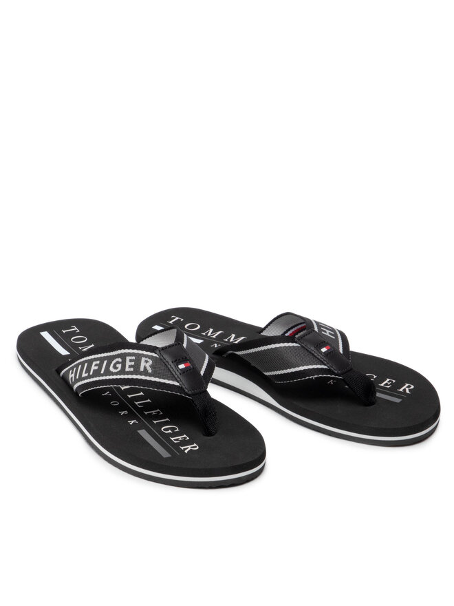 Tommy Hilfiger Джапанки Tommy Hilfiger Martime Beach Sandal FM0FM03978 Черен
