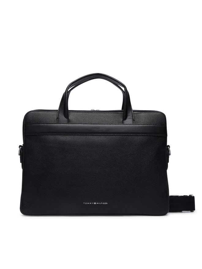 Tommy Hilfiger Laptoptasche Tommy Hilfiger Th Business Leather Computer Bag AM0AM14731 Schwarz