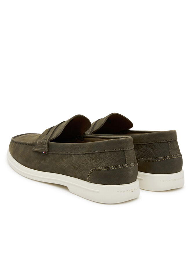 Tommy Hilfiger Mokasīni Tommy Hilfiger Nubuck P Loafer FM0FM05350 Haki