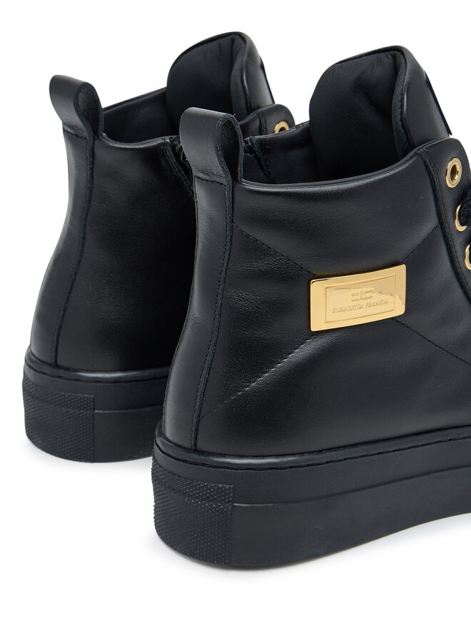Elisabetta Franchi Stiefeletten Elisabetta Franchi High Top Lace UP F4-A9E-0362-1251930 S Schwarz