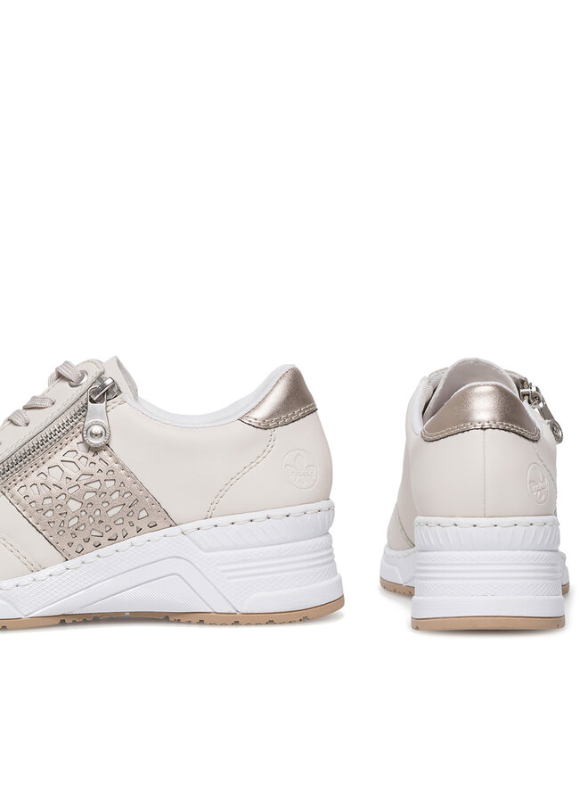 Rieker Sneakersy Rieker N4344-60 Écru