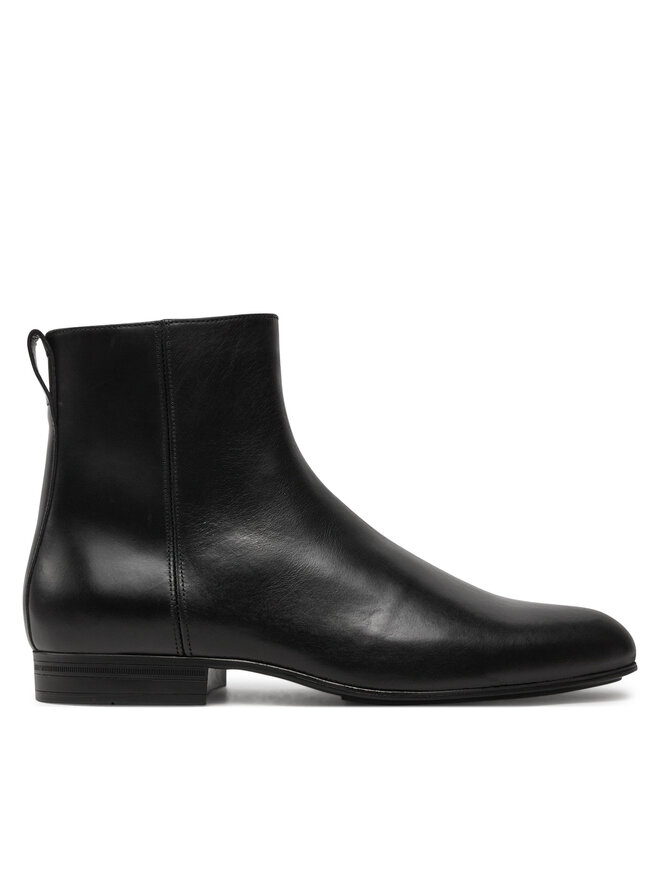 Calvin Klein Šnurovacia obuv Calvin Klein Boot W/ Zip Lth HM0HM01501 Čierna