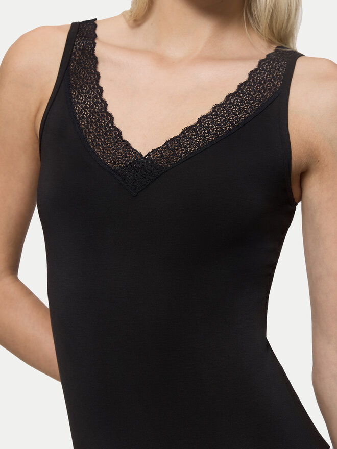 Triumph Triumph Marškinėliai Feel Of Modal 10221637 Juoda Slim Fit
