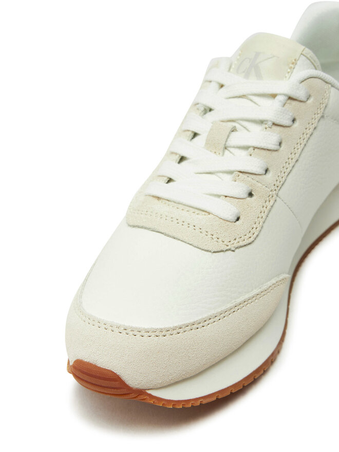 Calvin Klein Jeans Αθλητικά Calvin Klein Jeans Runner Laceup Low Mix Mg YW0YW01798 Λευκό